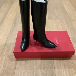 Valentino knee high boots twist heel